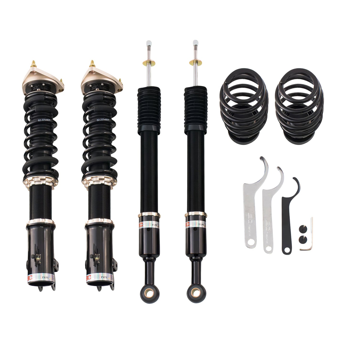 BC Racing BR Series coilovers on white background