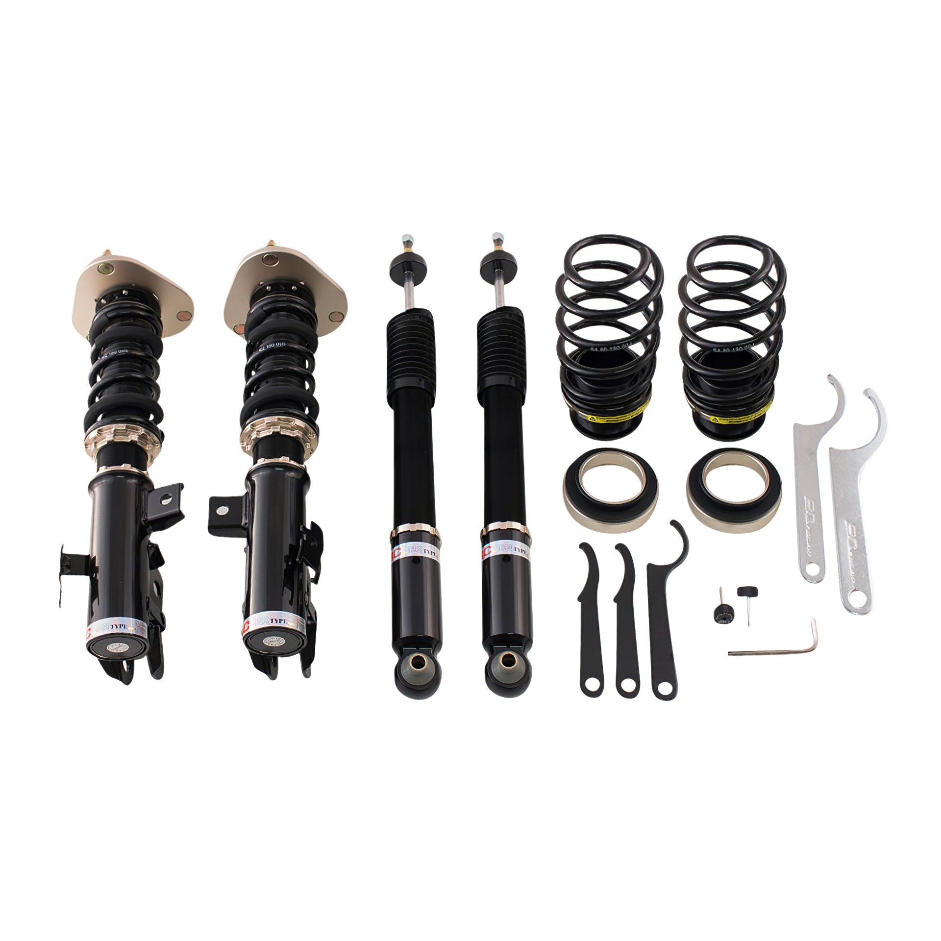 BC Racing BR Series coilovers on white background