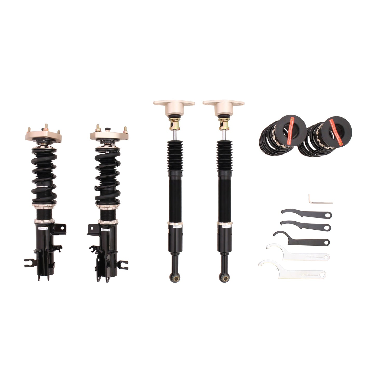 BC Racing BR Series coilovers on white background