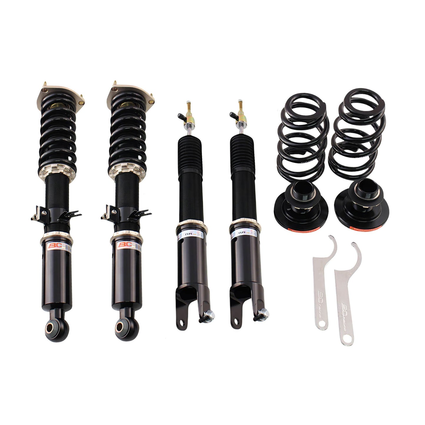 BC Racing BR Series coilovers on white background