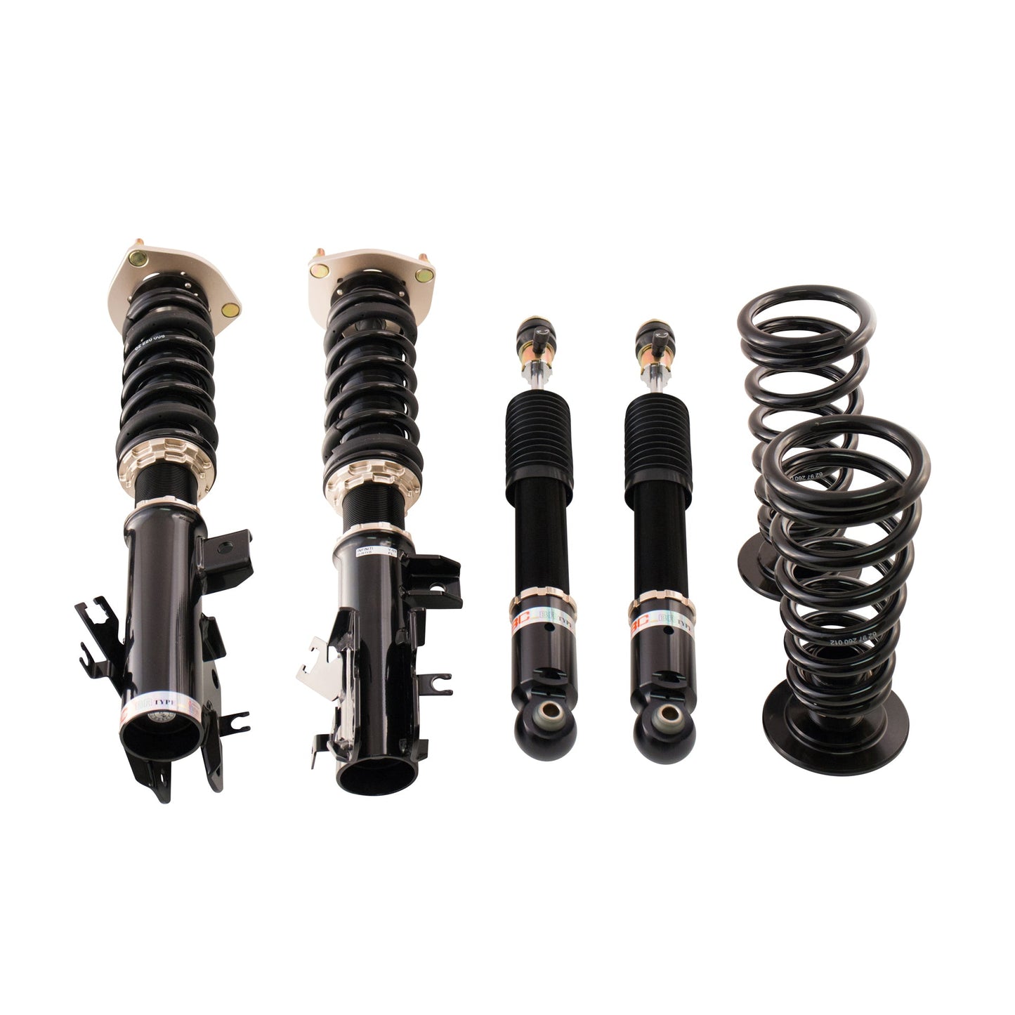 BC Racing BR Series coilovers on white background