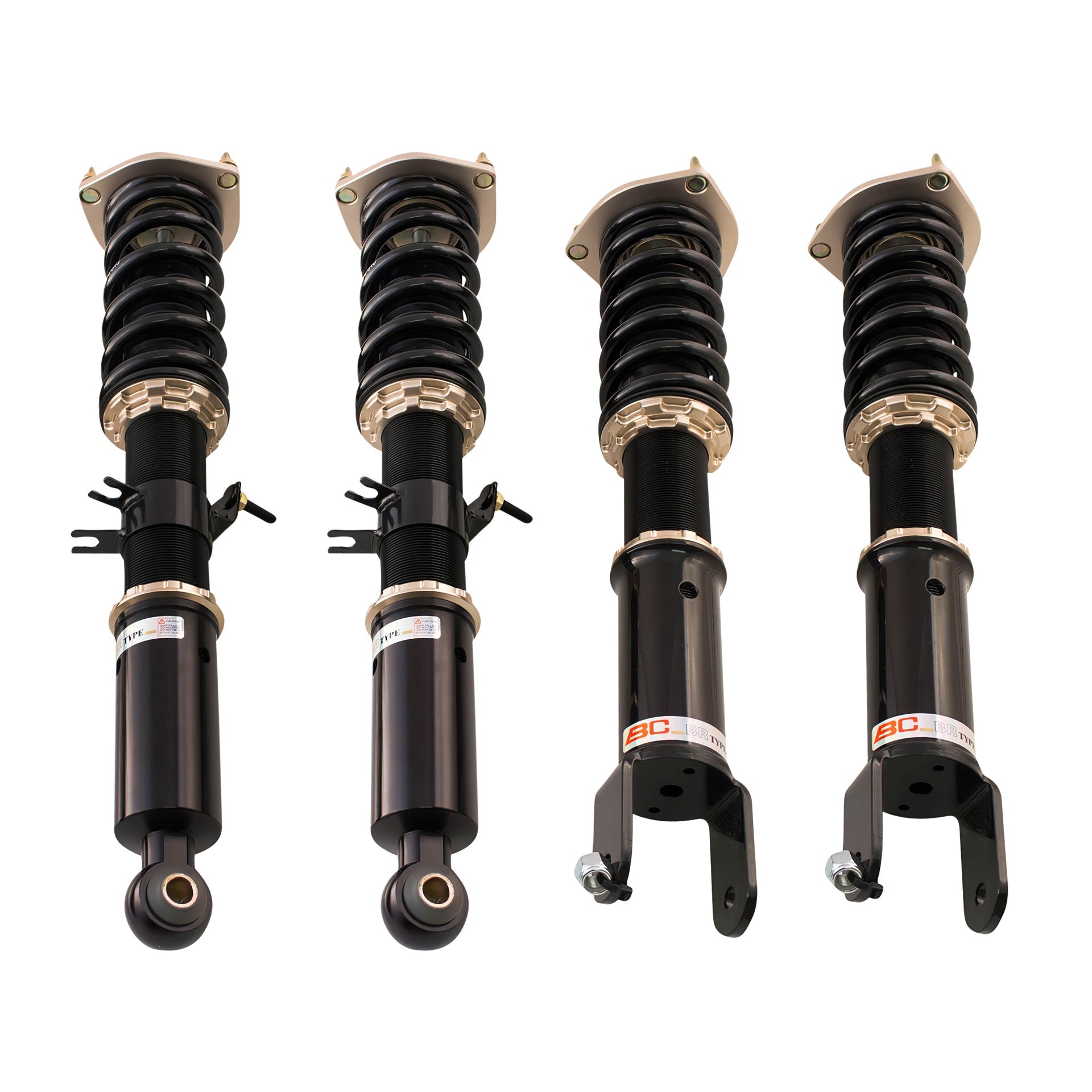 BC Racing BR Series coilovers on white background