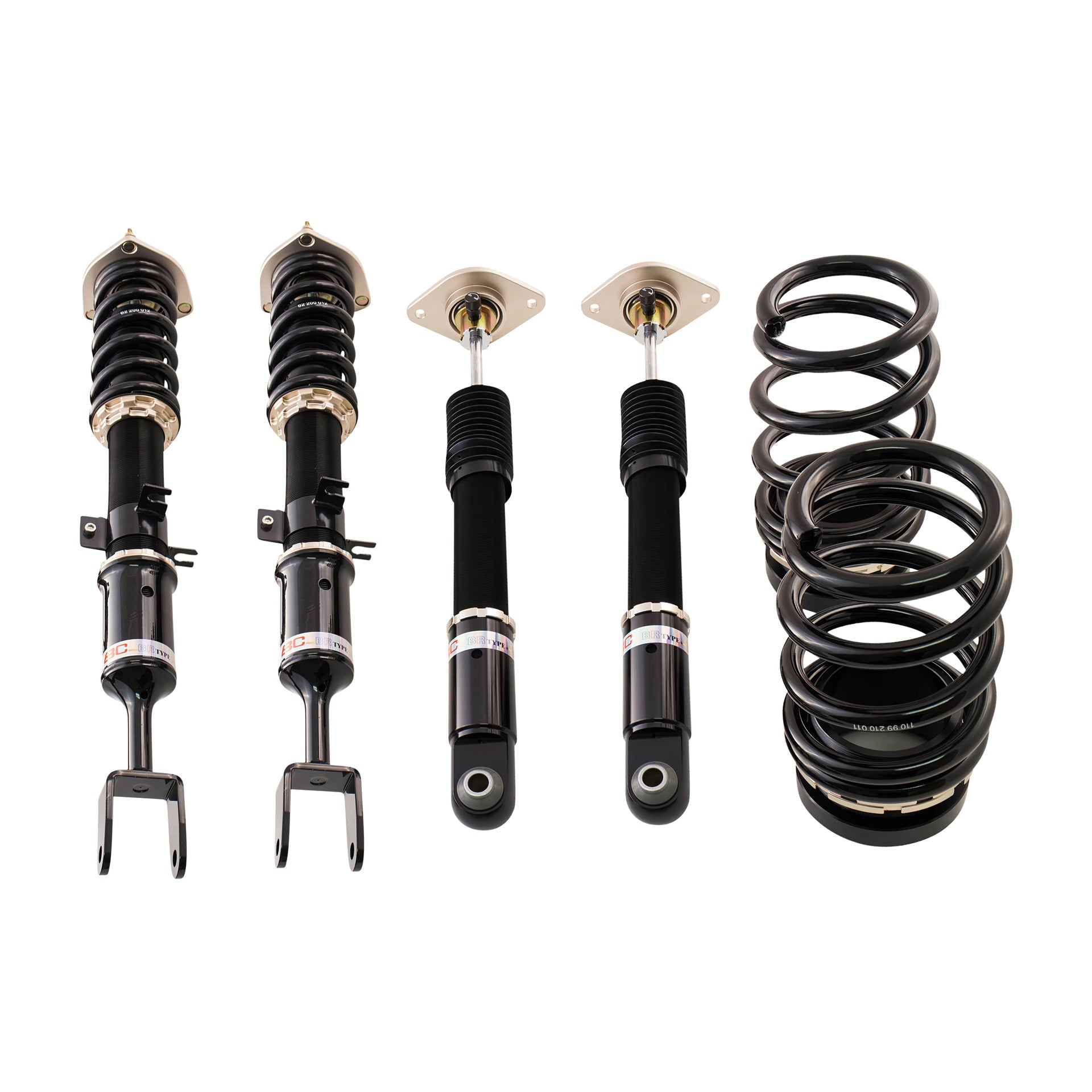 BC Racing BR Series coilovers on white background