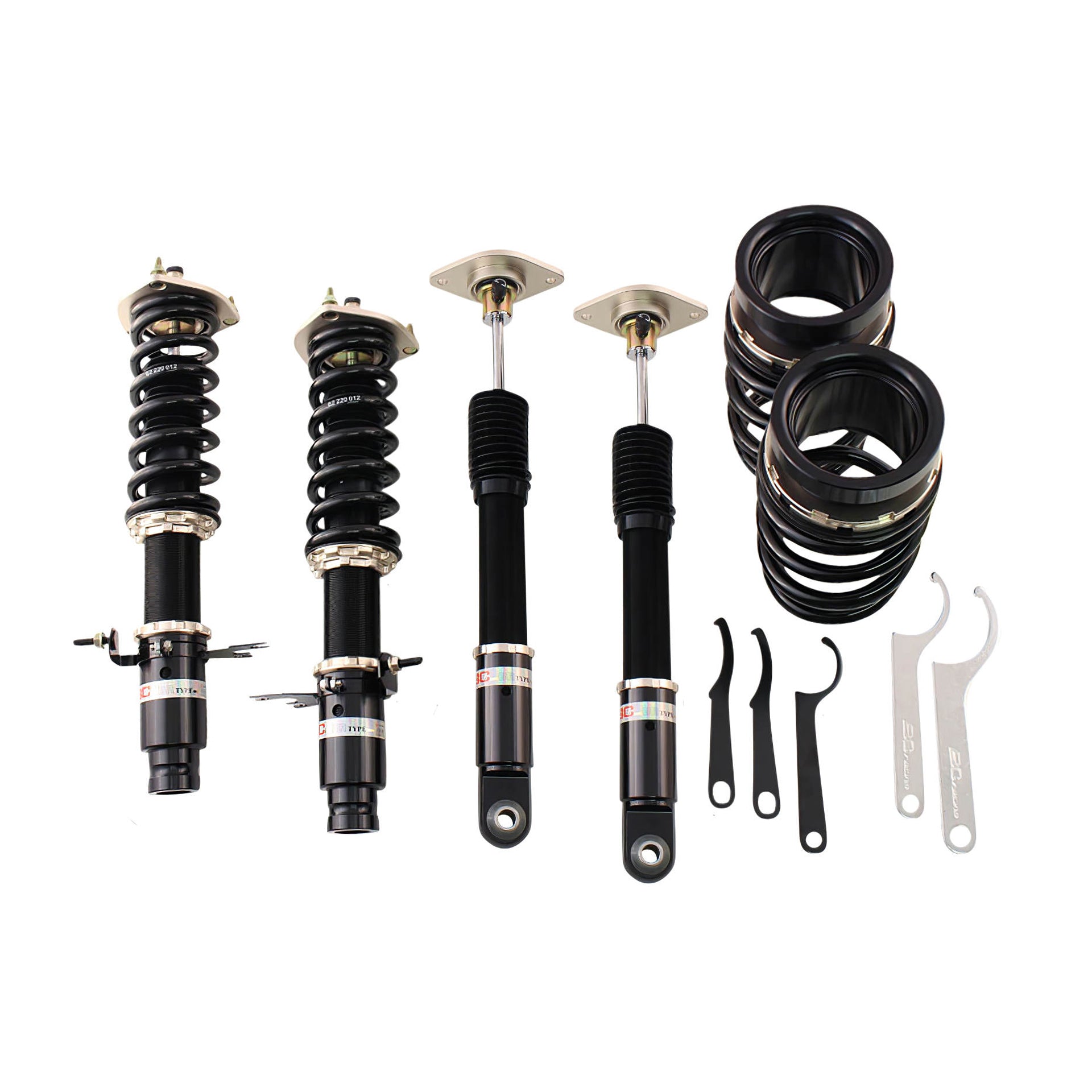BC Racing BR Series coilovers on white background