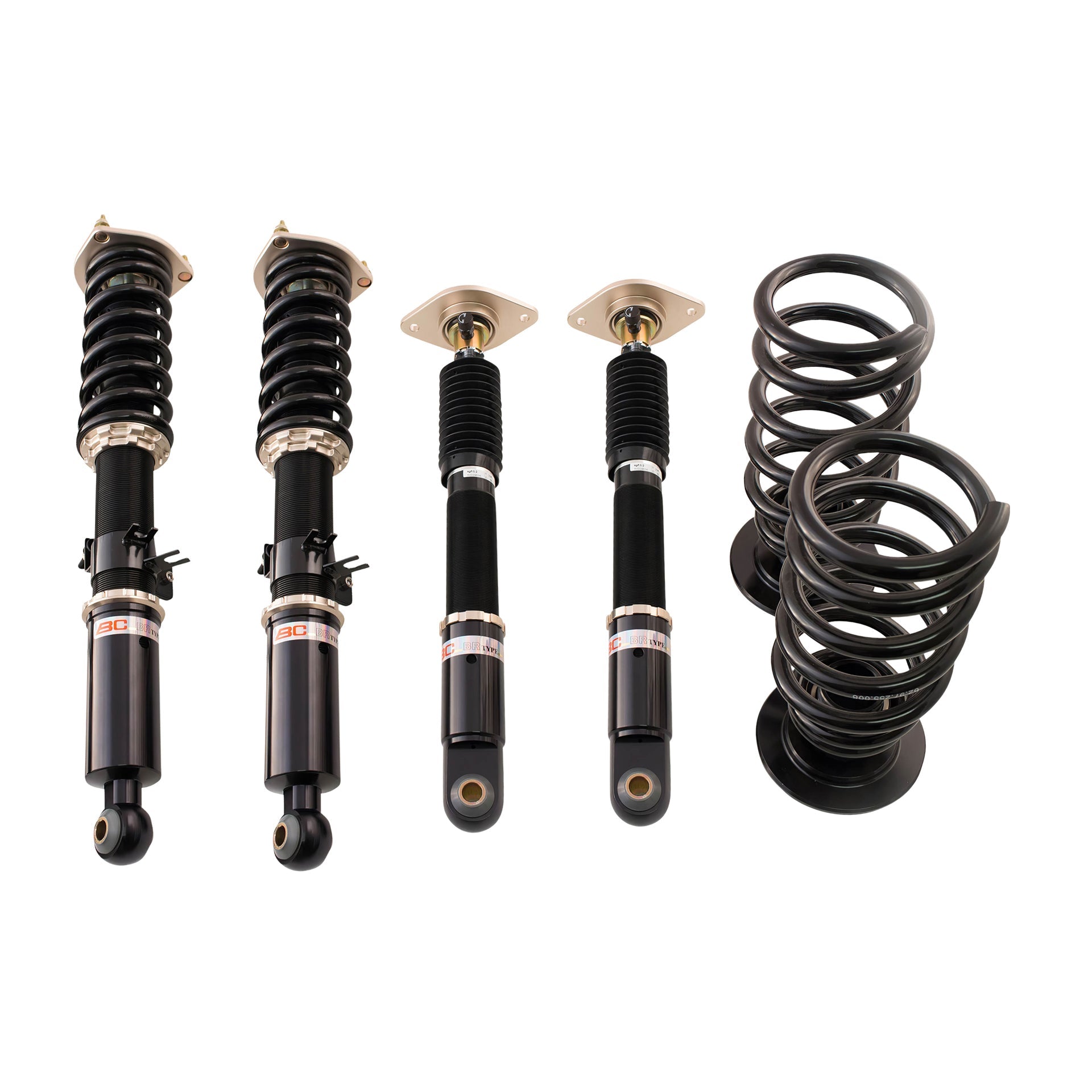 BC Racing BR Series coilovers on white background