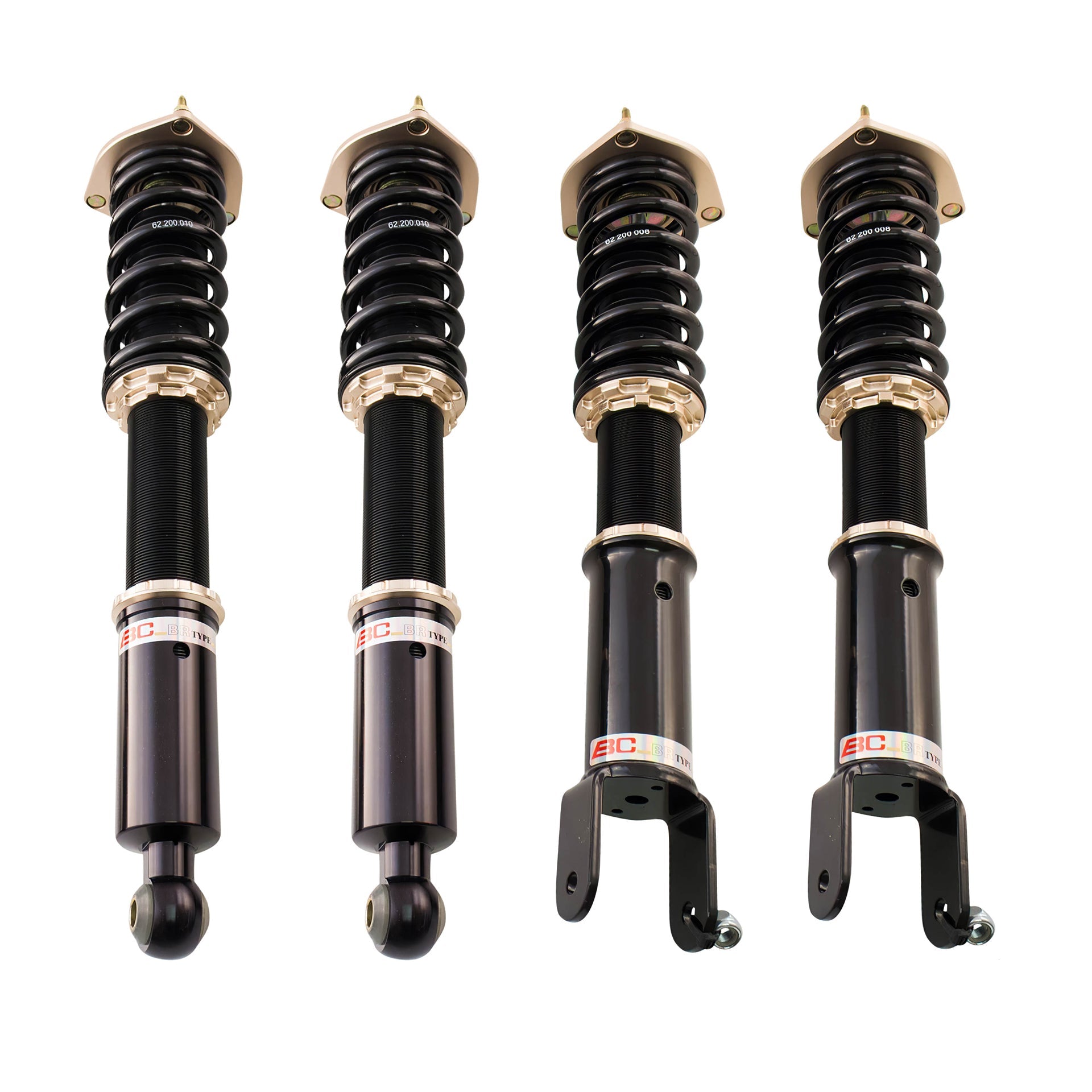 BC Racing BR Series coilovers on white background