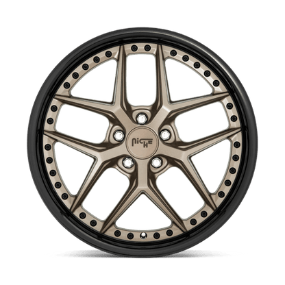 Niche M227 VICE Matte Bronze Black Bead Ring 19x8.5 +42 5x112mm 66.6mm