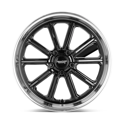 American Racing VN507 RODDER Gloss Black W/ Diamond Cut Lip 20x9.5 -18 5x114.3mm 72.6mm