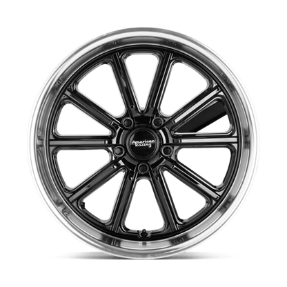 American Racing VN507 RODDER Gloss Black W/ Diamond Cut Lip 20x9.5 -18 5x114.3mm 72.6mm
