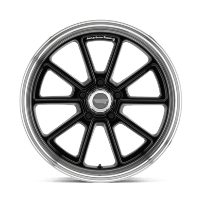 American Racing VN510 DRAFT Gloss Black W/ Diamond Cut Lip 18x8 0 5x114.3mm 72.6mm