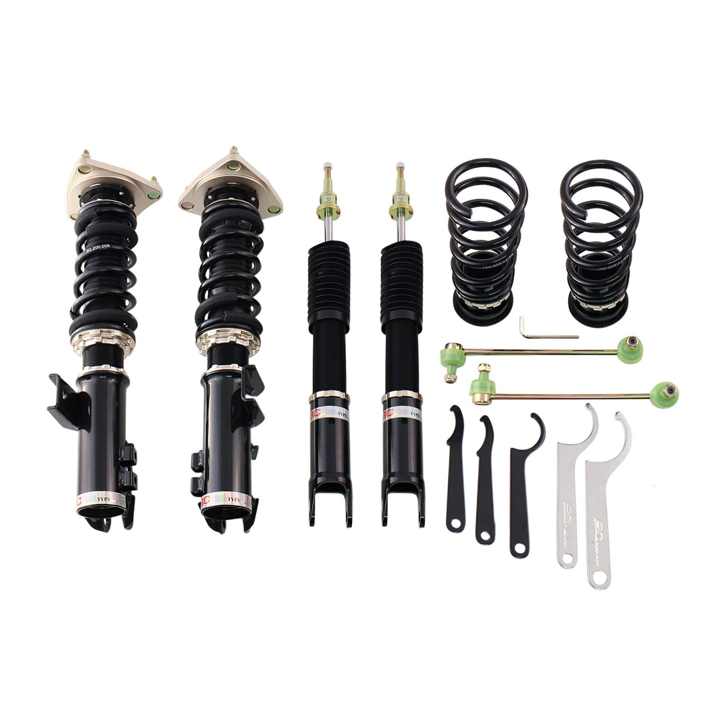 BC Racing BR Series coilovers on white background