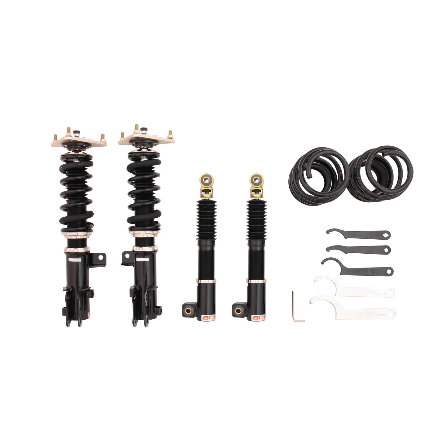 BC Racing BR Series coilovers on white background