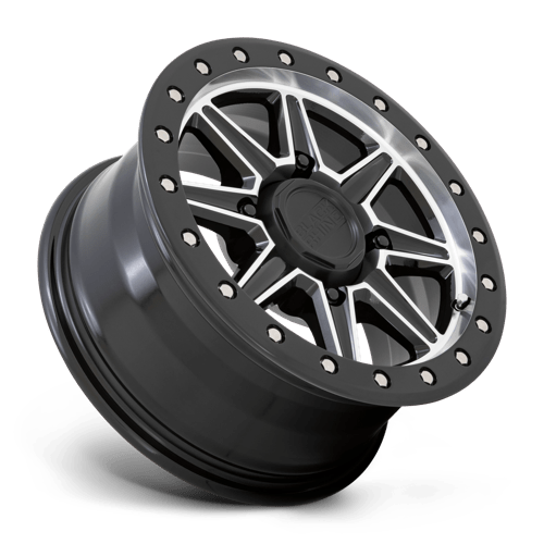 Black Rhino WEBB UTV Gloss Black W/ Machined Face 15x7 +51 4x156mm 132mm