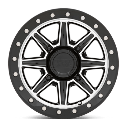 Black Rhino WEBB UTV Gloss Black W/ Machined Face 14x7 +51 4x156mm 132mm