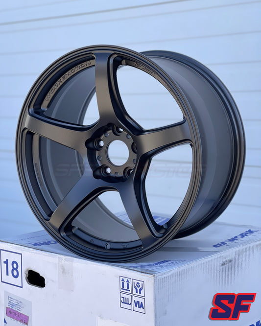 Work Emotion T5R Wheel 18×9.5  +38 5×114.3 Matte Graphite (MGK)