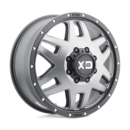 XD Series XD130 MACHETE DUALLY Matte Gray W/ Black Ring 17x6.5 -140 8x200mm 142mm