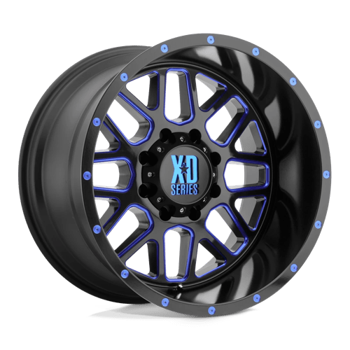 XD Series XD820 GRENADE Satin Black Mill W/ Blue Tint 20x9 +18 6x139.7mm 106.1mm