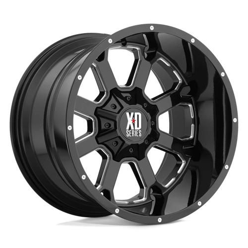 XD Series XD825 BUCK 25 Gloss Black Milled 20x9 0 8x180mm 124.2mm