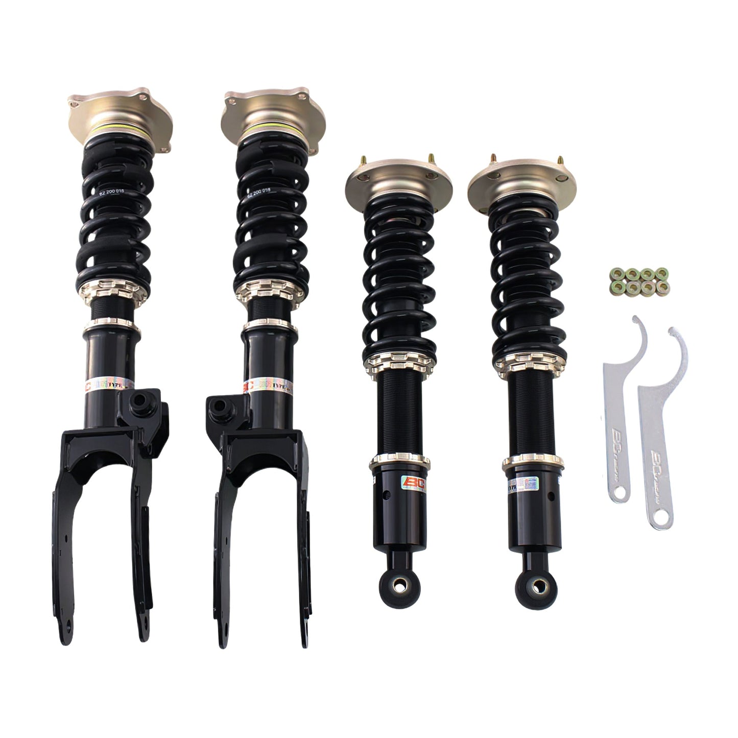 BC Racing BR Series coilovers on white background