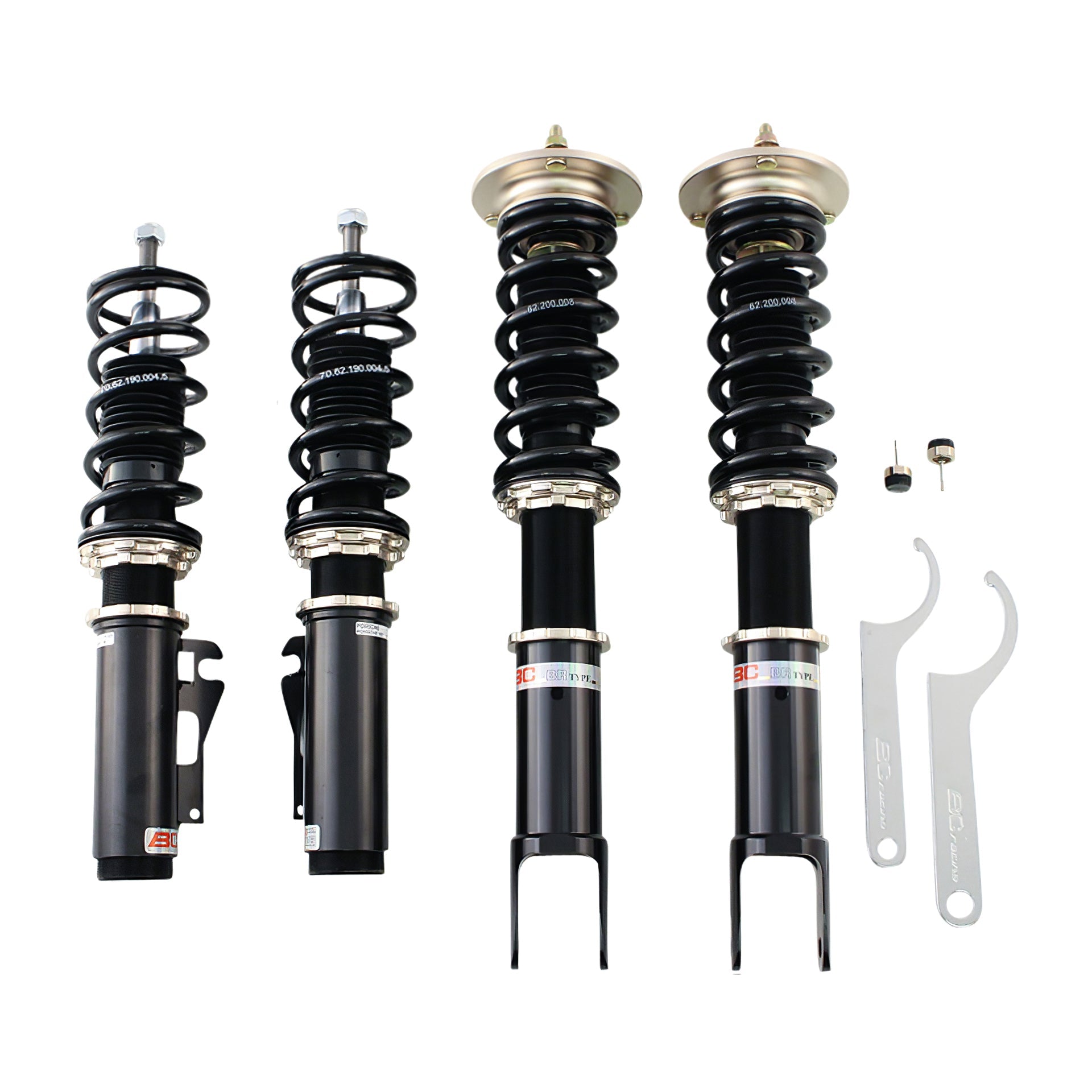 BC Racing BR Series coilovers on white background