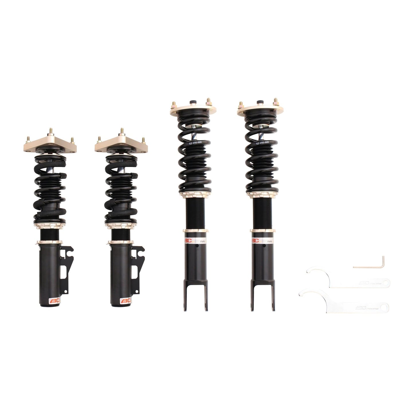 BC Racing BR Series coilovers on white background