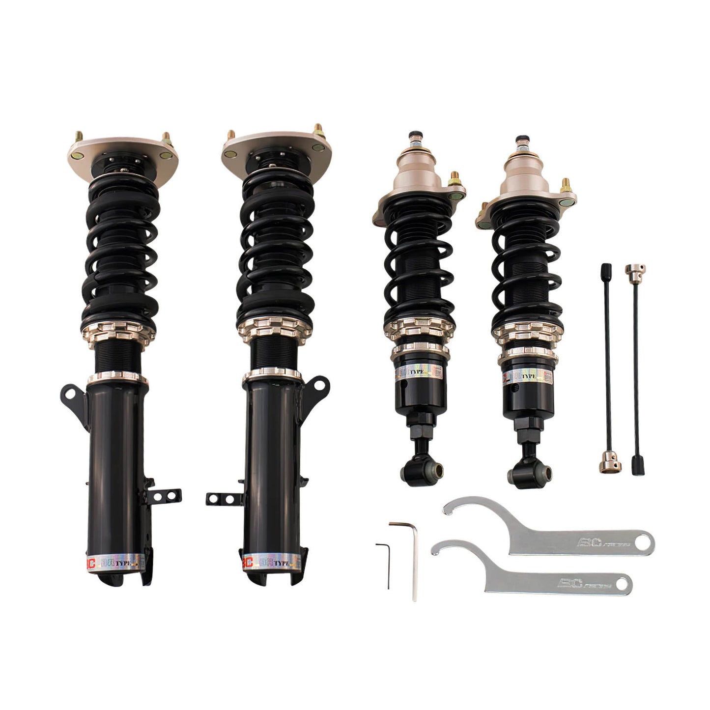 BC Racing BR Series coilovers on white background