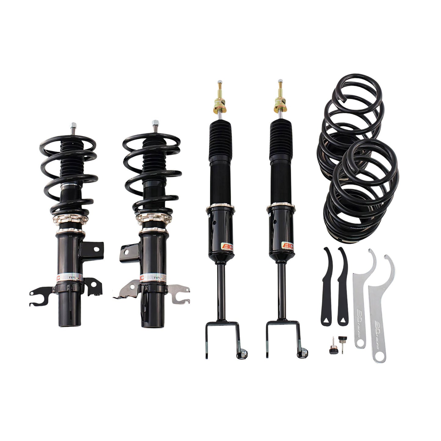 BC Racing BR Series coilovers on white background