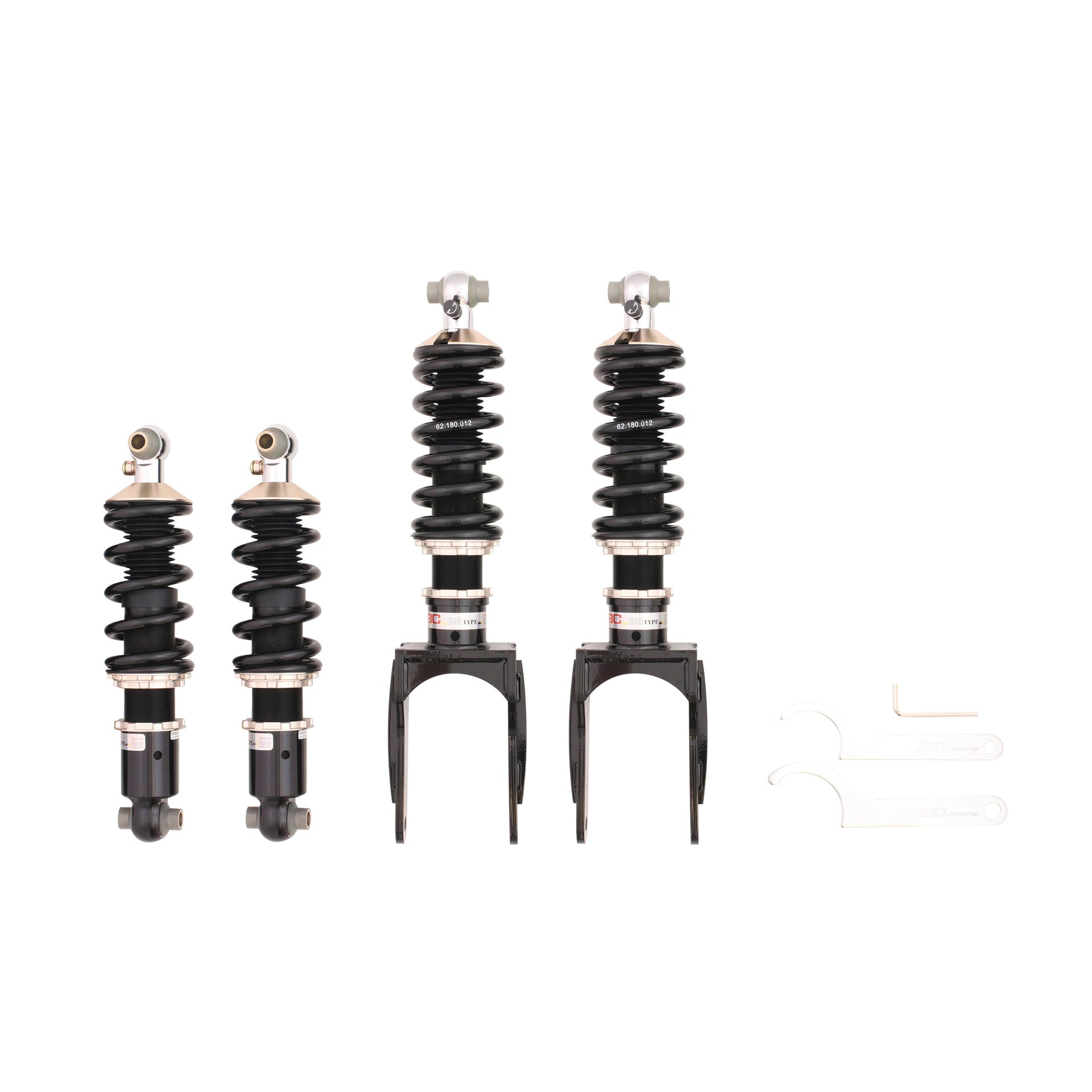 BC Racing BR Series coilovers on white background
