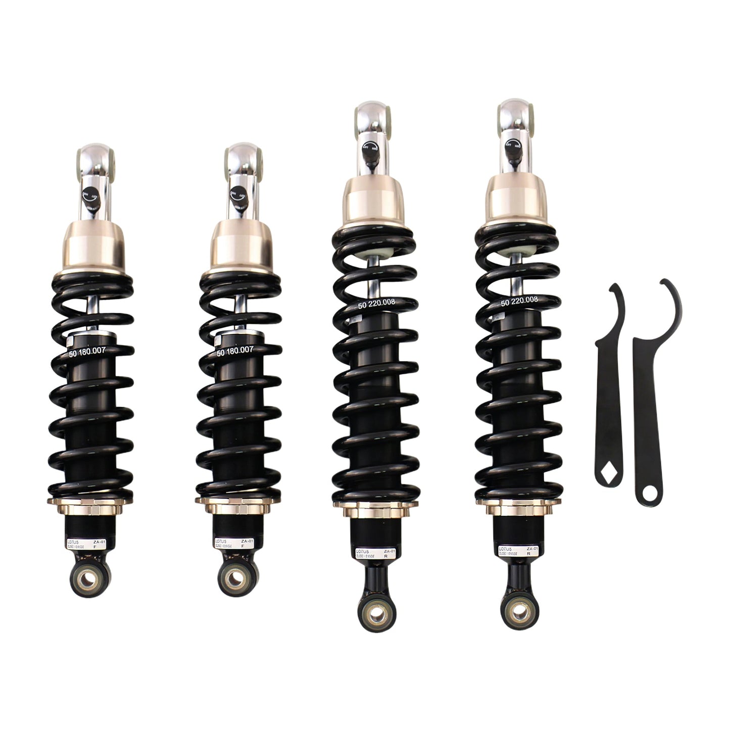 BC Racing BR Series coilovers on white background