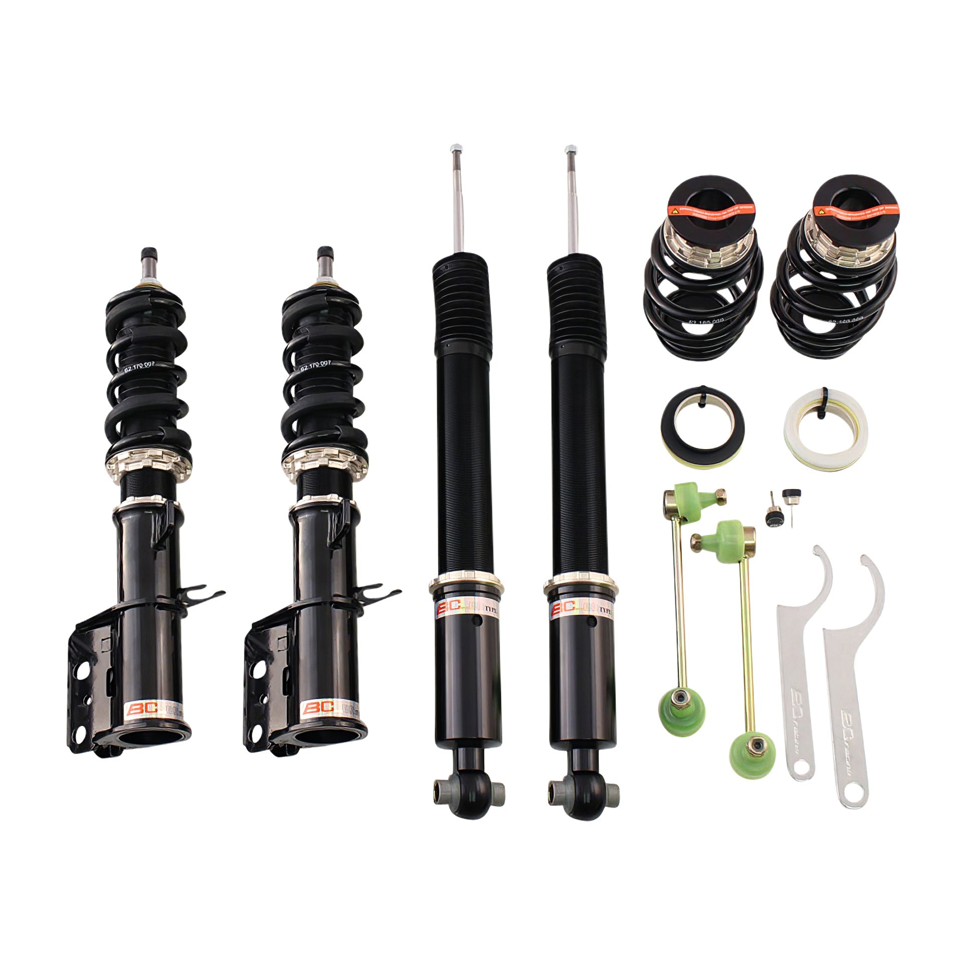 BC Racing BR Series coilovers on white background