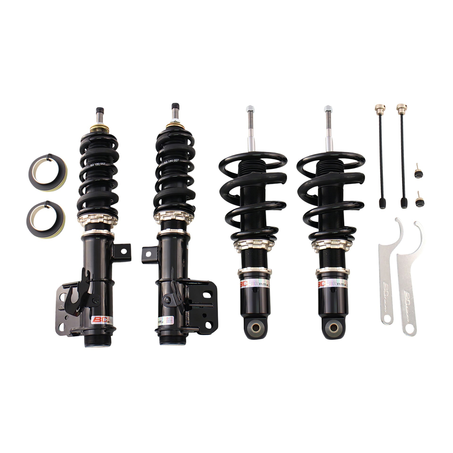 BC Racing BR Series coilovers on white background