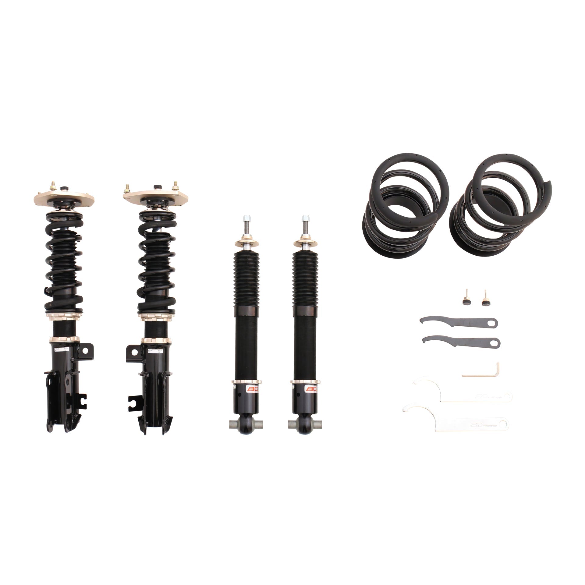 BC Racing BR Series coilovers on white background
