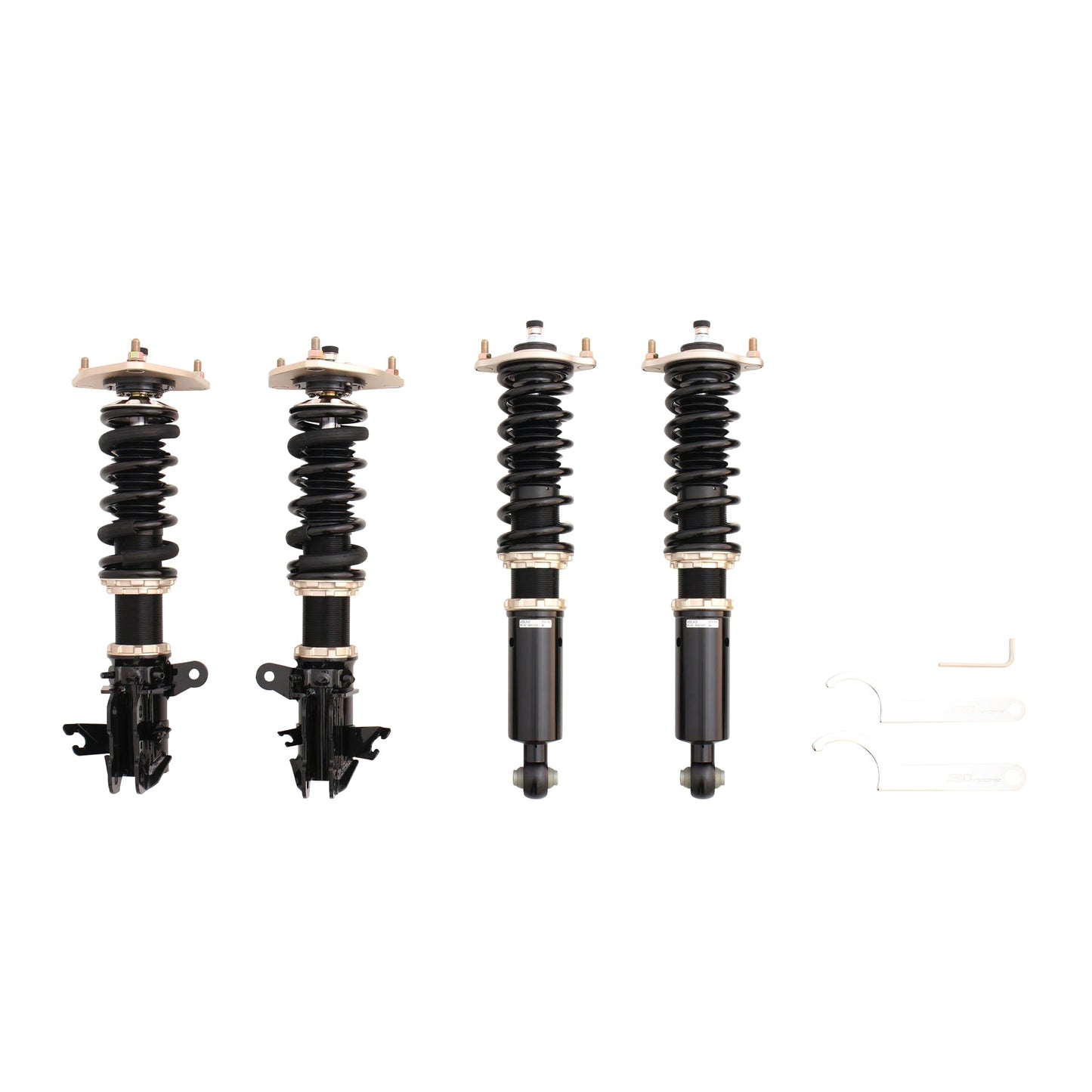 BC Racing BR Series coilovers on white background