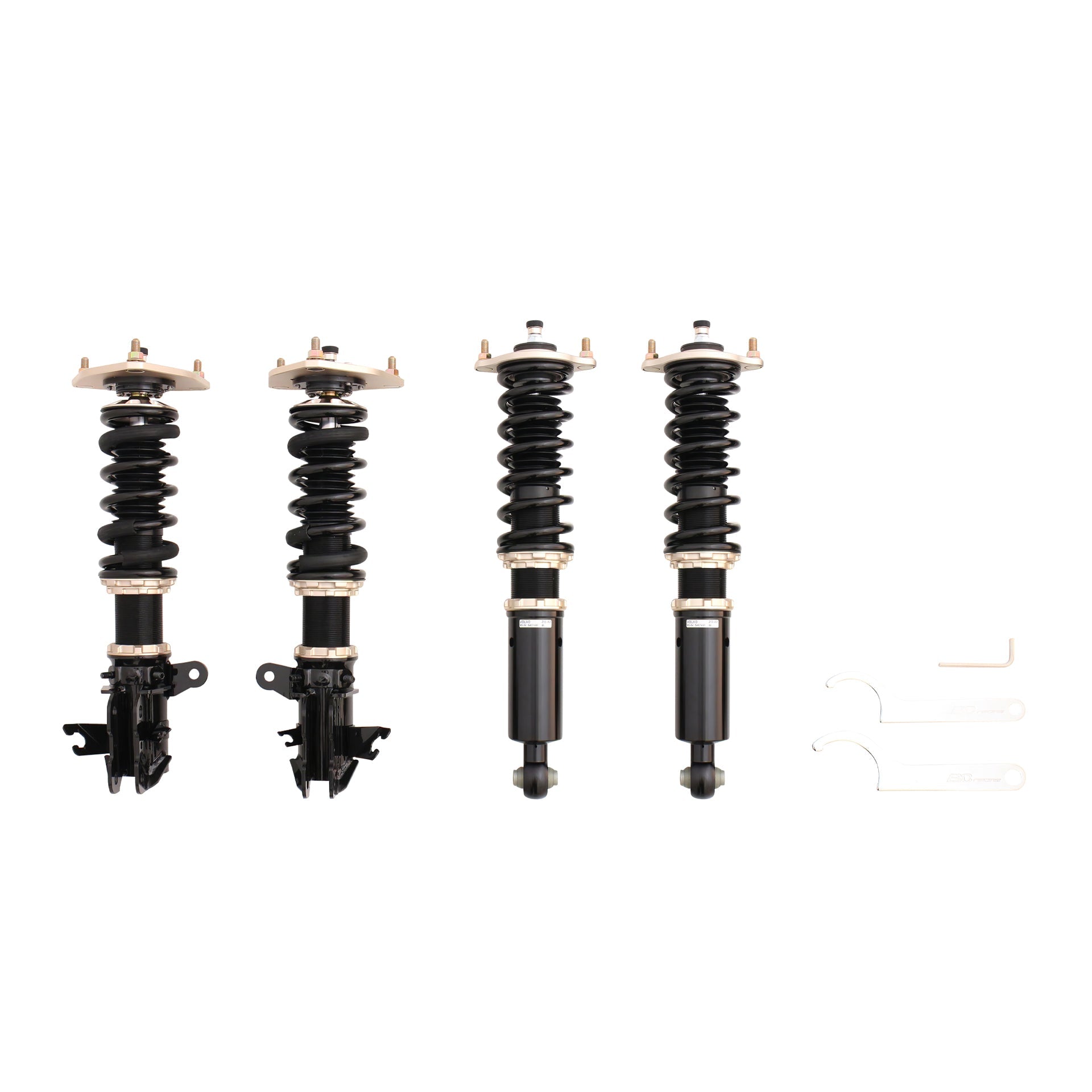 BC Racing BR Series coilovers on white background