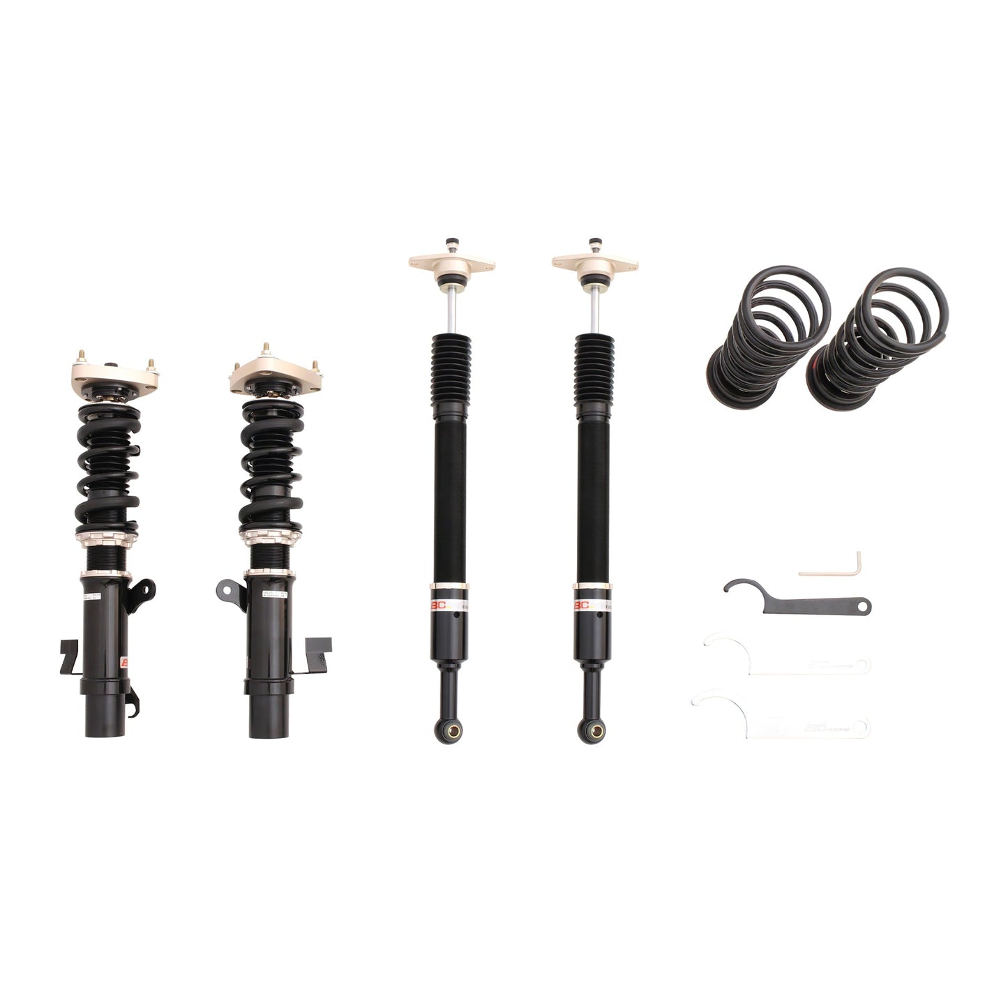 BC Racing BR Series coilovers on white background