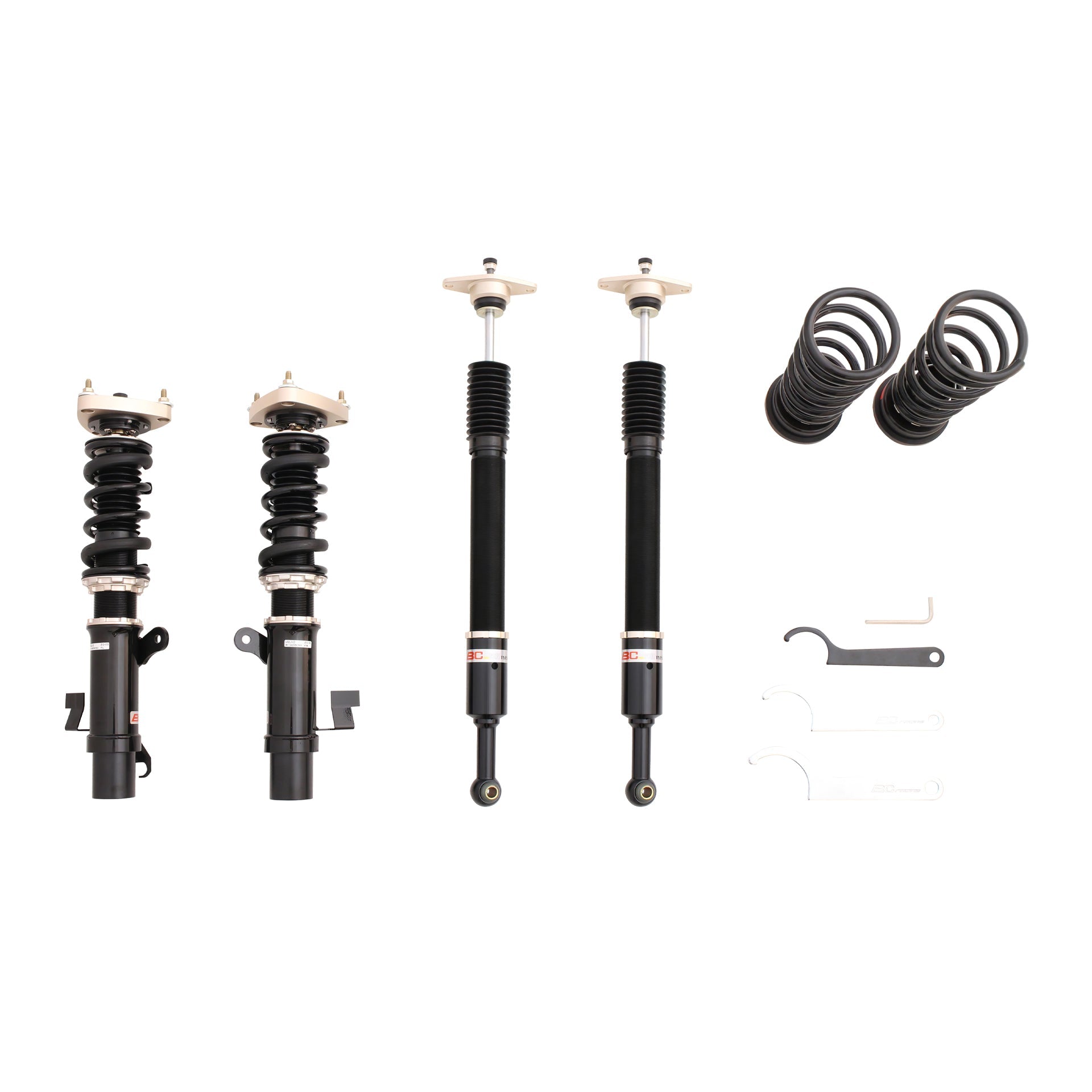BC Racing BR Series coilovers on white background