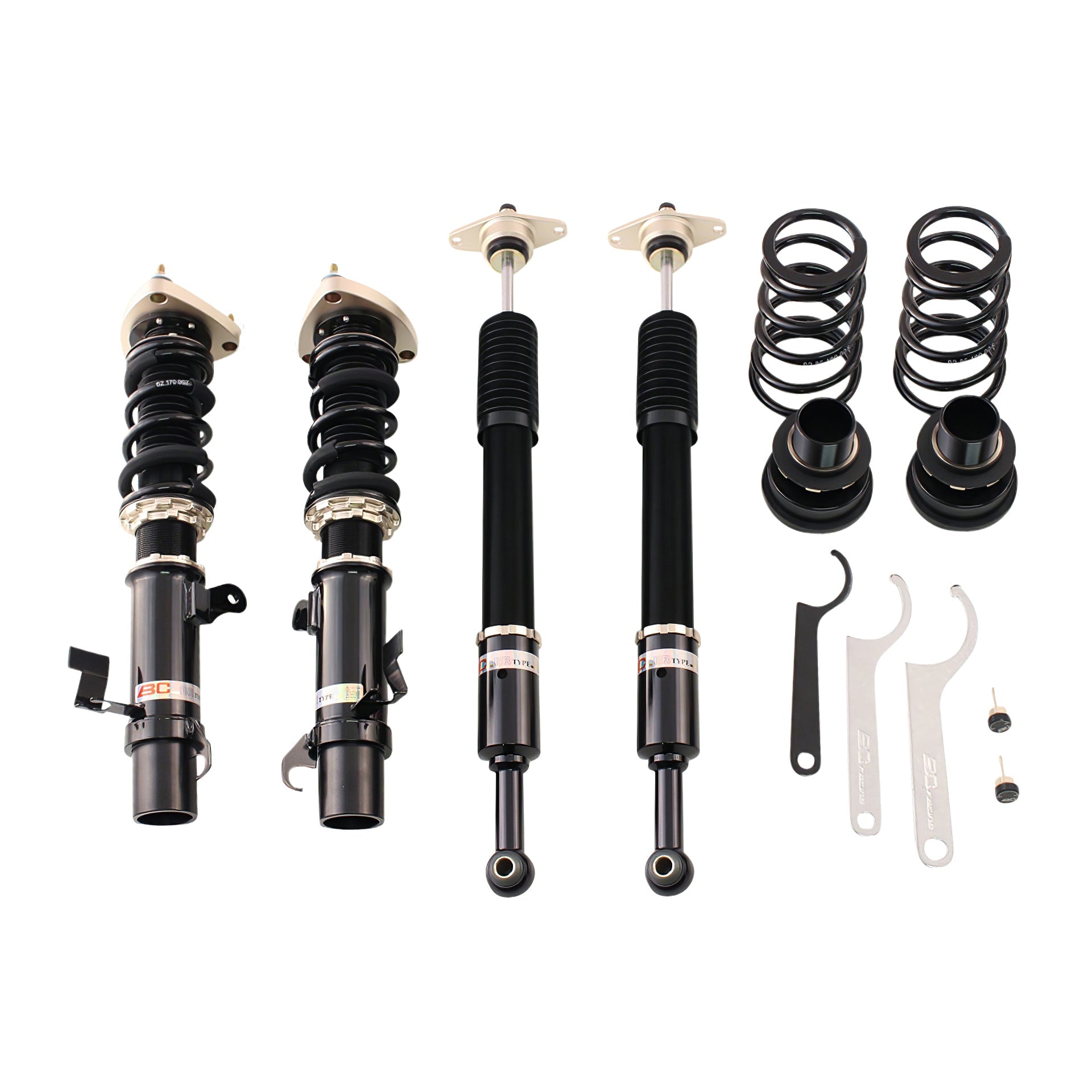 BC Racing BR Series coilovers on white background