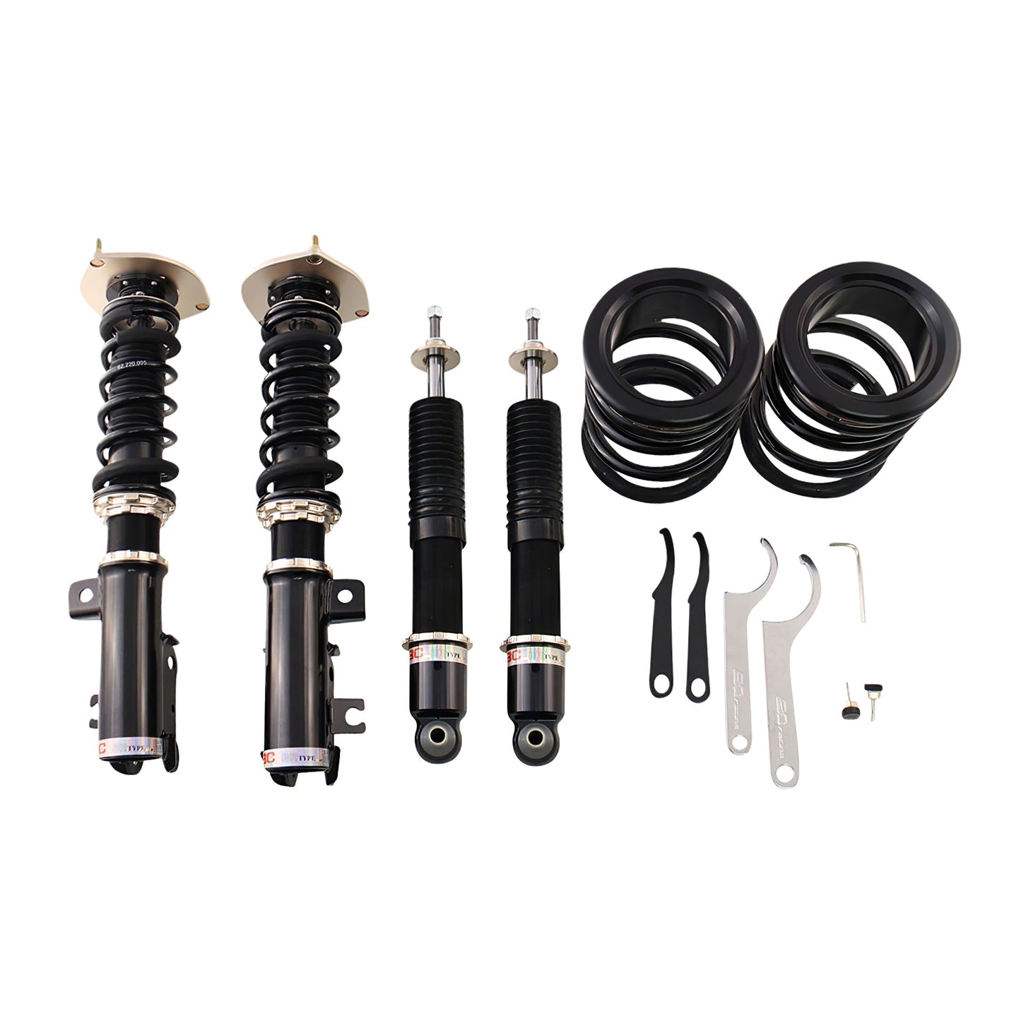 BC Racing BR Series coilovers on white background