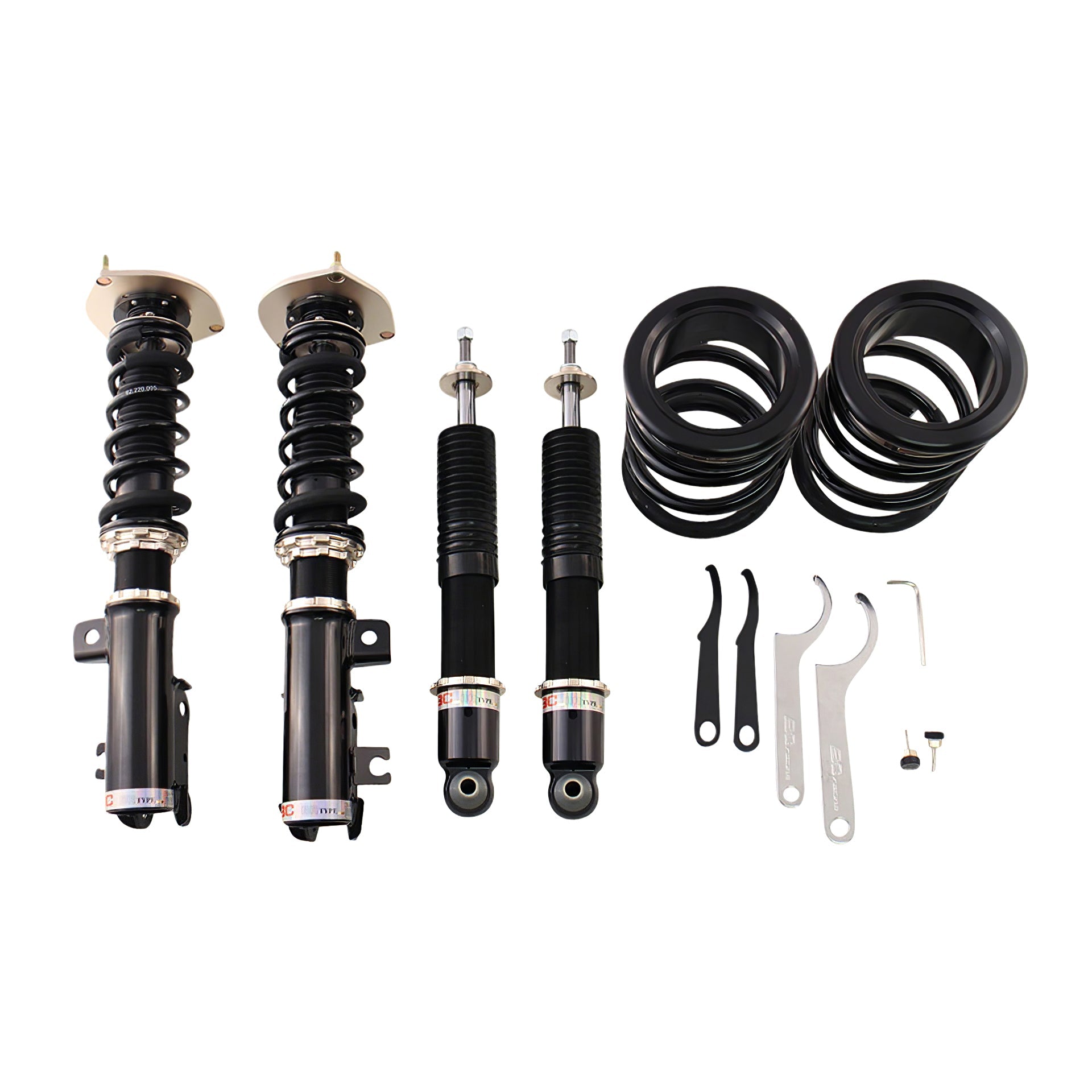 BC Racing BR Series coilovers on white background