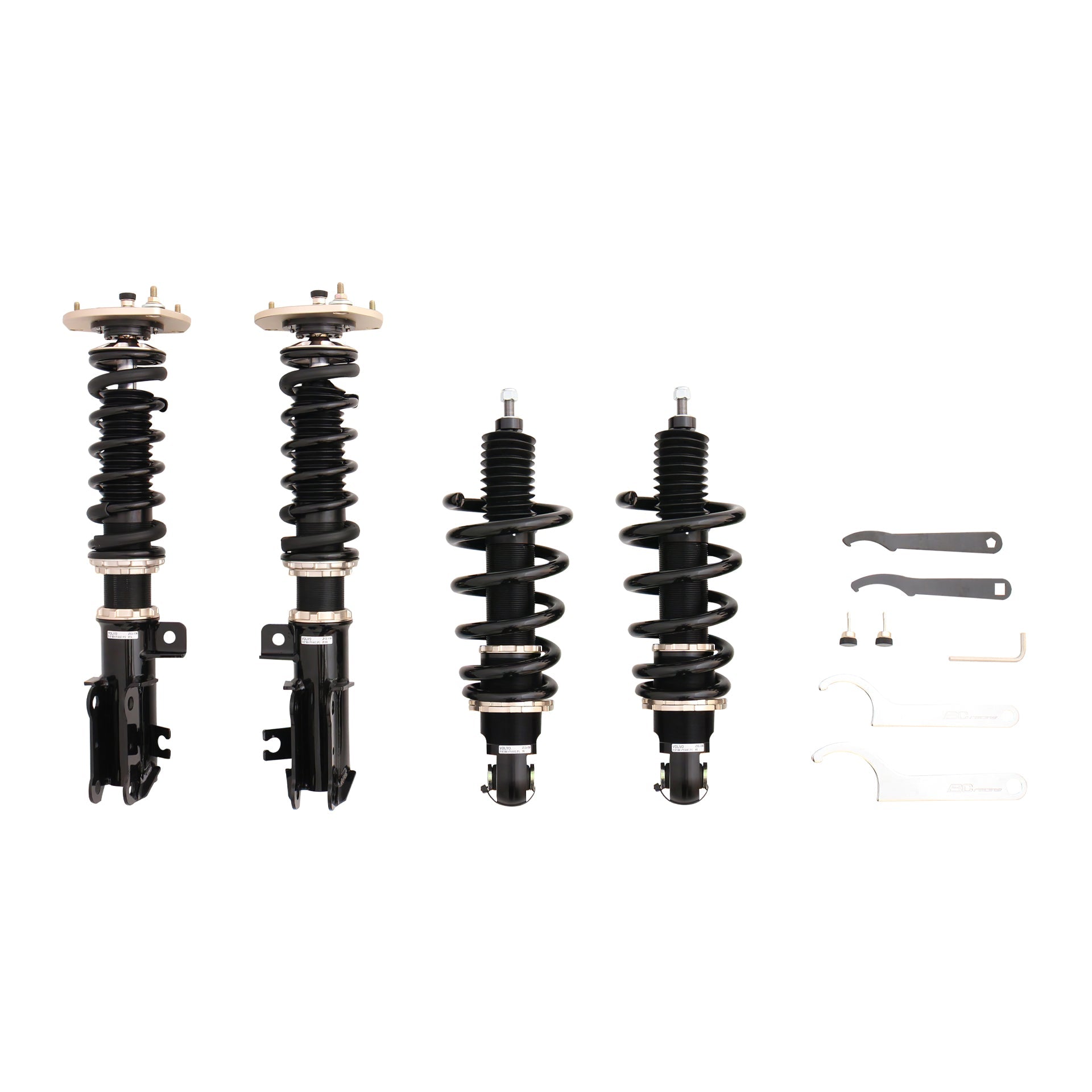 BC Racing BR Series coilovers on white background