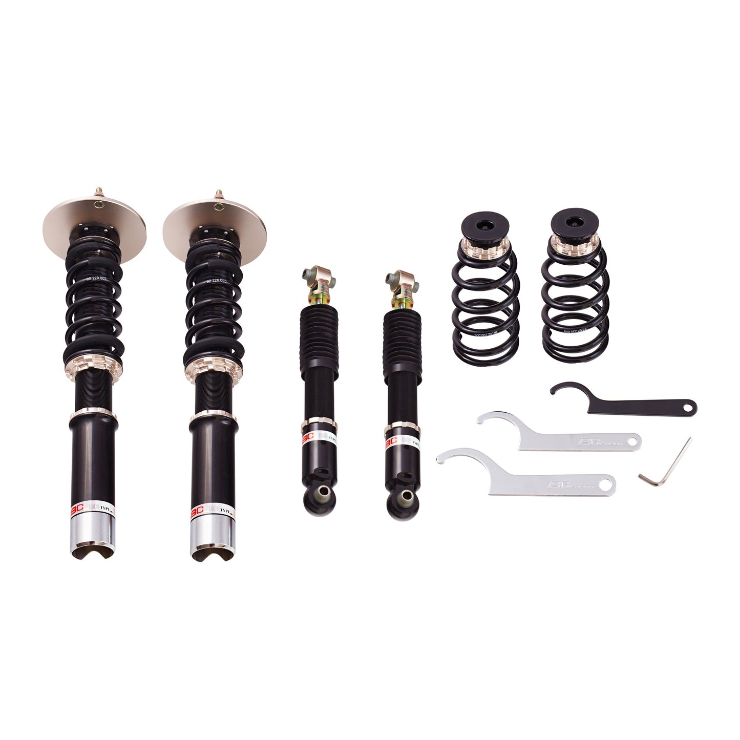 BC Racing BR Series coilovers on white background