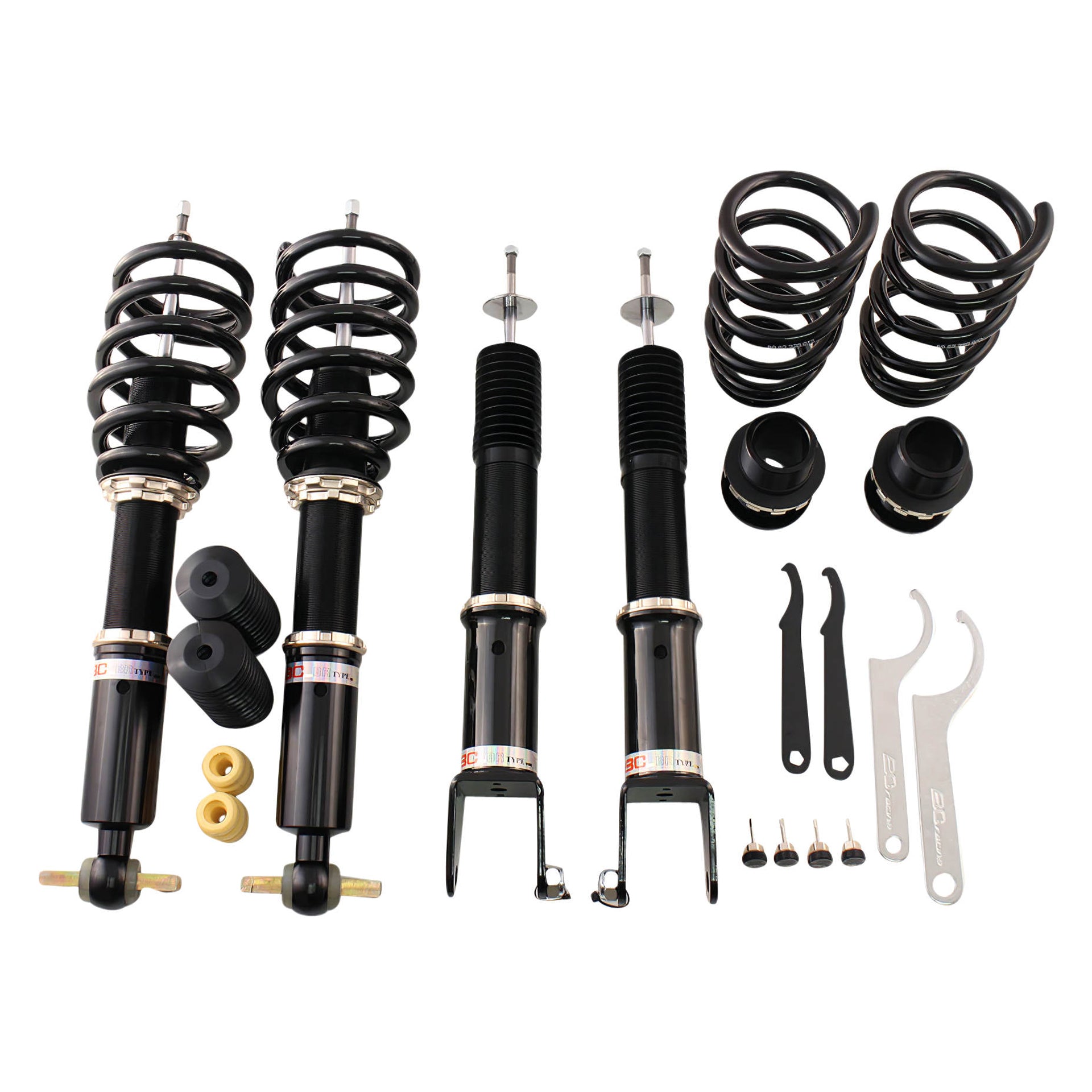BC Racing BR Series coilovers on white background