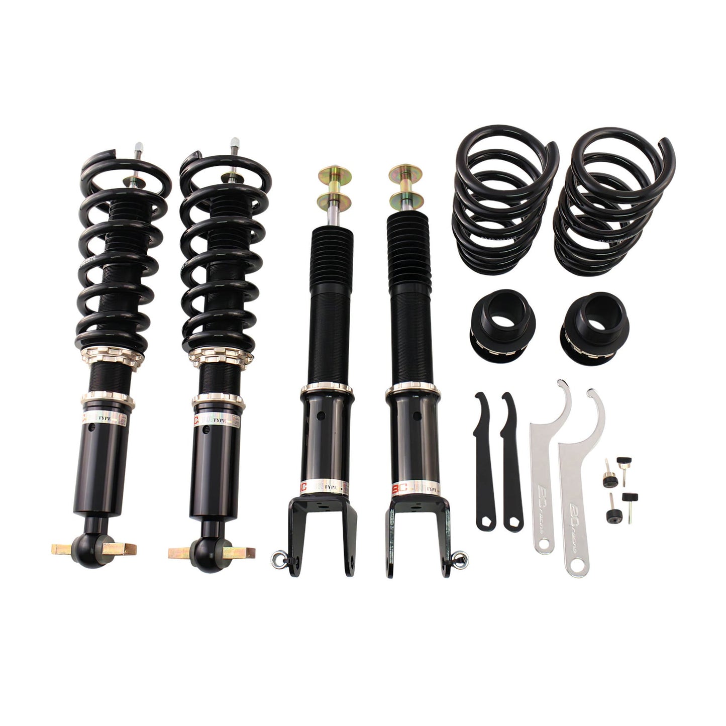 BC Racing BR Series coilovers on white background