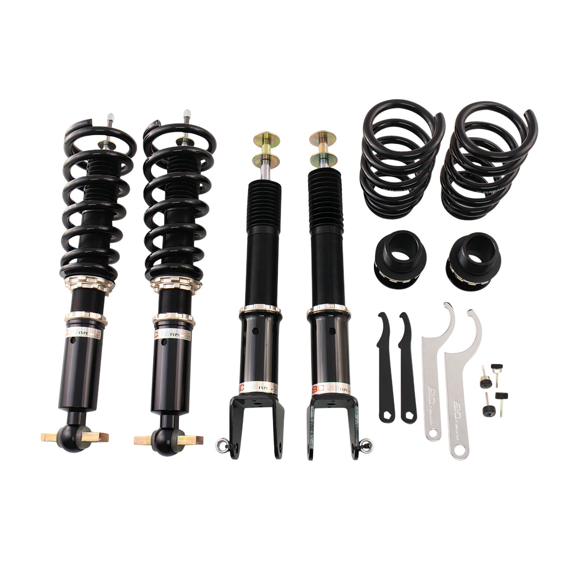 BC Racing BR Series coilovers on white background