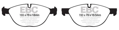 EBC 10-14 BMW X5 4.4 Twin Turbo (50) Yellowstuff Front Brake Pads
