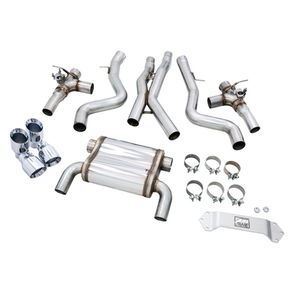 AWE Tuning BMW F8X M3/M4 Track Edition Catback Exhaust - Chrome Silver Tips
