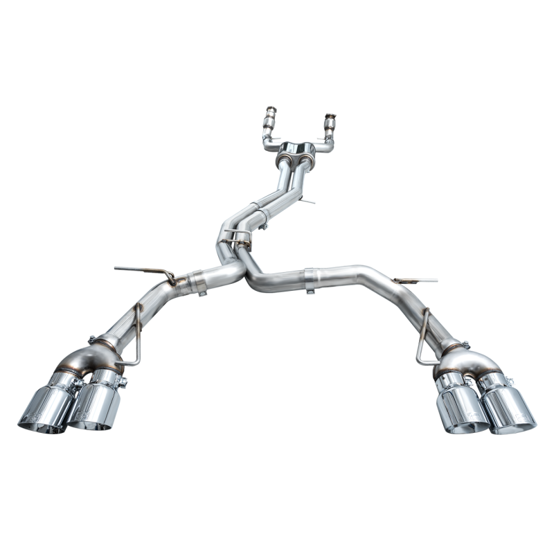 AWE Tuning 19-23 Audi C8 S6/S7 2.9T V6 AWD Track Edition Exhaust - Chrome Silver Tips