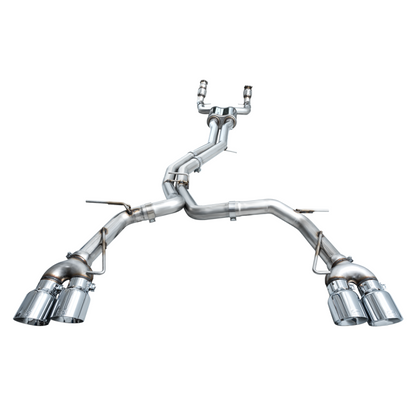AWE Tuning 19-23 Audi C8 S6/S7 2.9T V6 AWD Track Edition Exhaust - Chrome Silver Tips