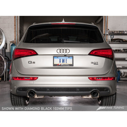 AWE Tuning Audi 8R Q5 3.0T Touring Edition Exhaust Dual Outlet Diamond Black Tips