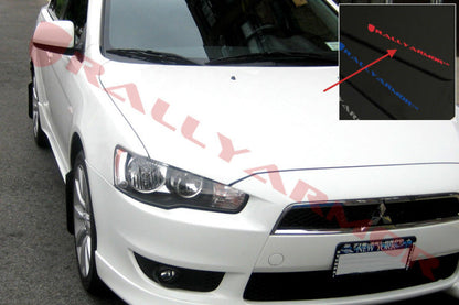 Rally Armor 07-17 Mitsubishi Lancer Black UR Mud Flap w/ Red Logo